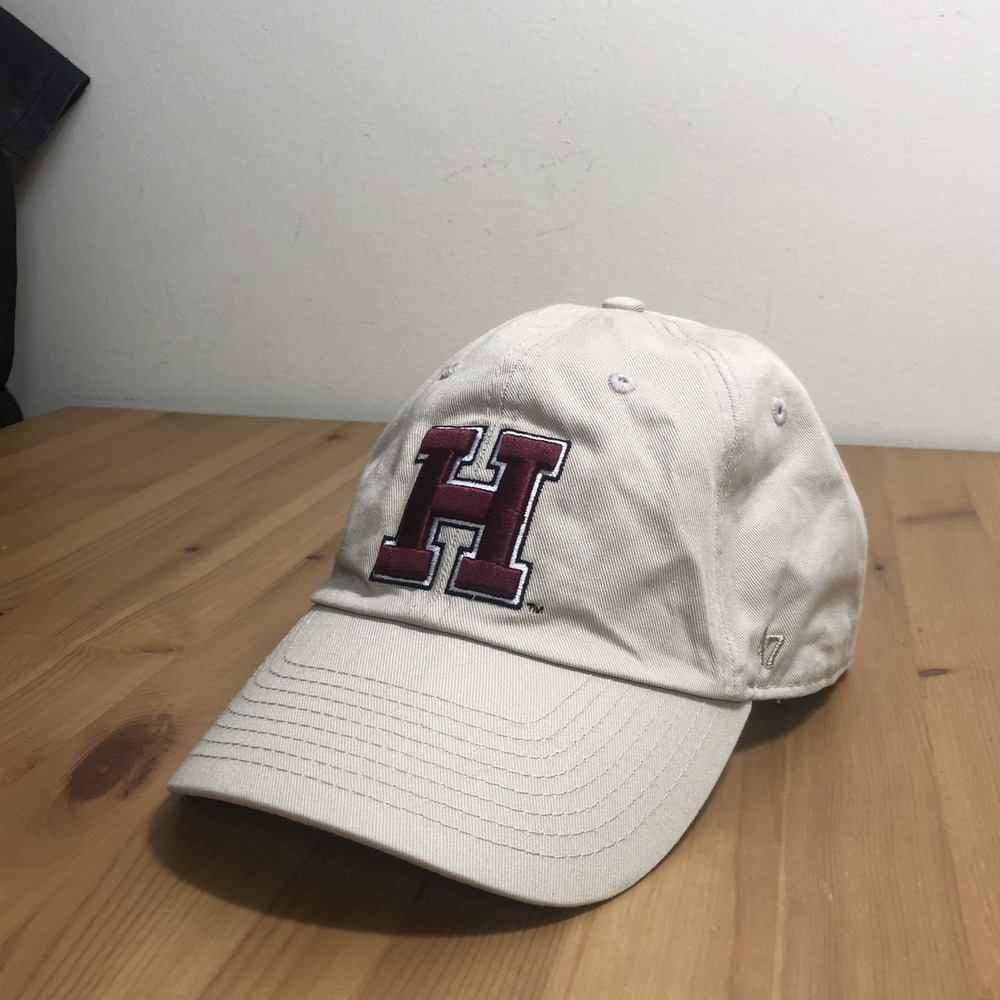 Harvard Crimson 47 Brand Hat Cap Adjustable Adult Beige College Sports